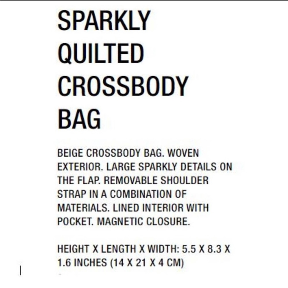 ZARA NWT SPARKLY QUILTED CROSSBODY BAG 🌈 - Picture 6 of 6